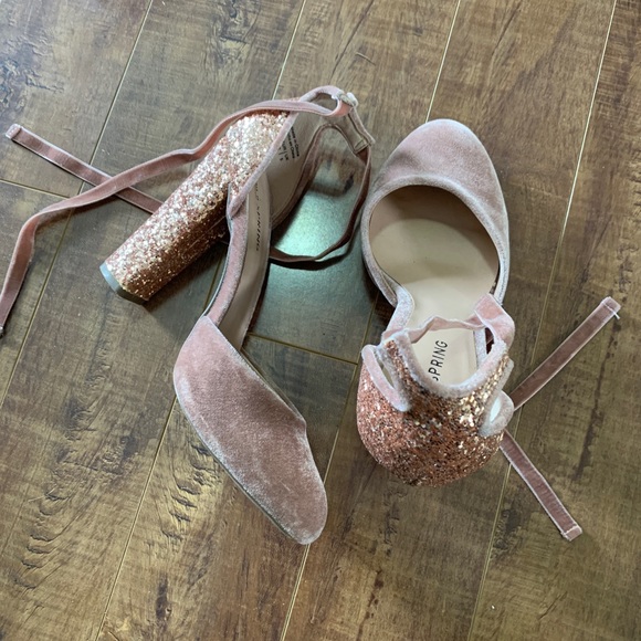 Pink sparkly chunky heels from Call It Spring - Picture 4 of 8